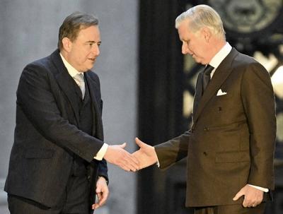 Consultations of King Philippe with informeur Bart De Wever 10/12/2024-stock-foto
