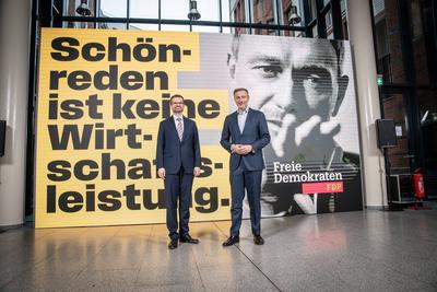 Kampagnenpr?sentation FDP zur Bundestagswahl 2025 ?-stock-foto