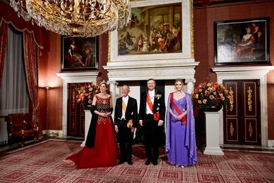 Incoming State Visit Portugal Day 1 State Banquet, Amsterdam, The Netherlands-stock-foto