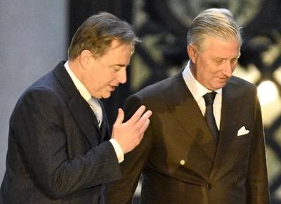 Consultations of King Philippe with informeur Bart De Wever 10/12/2024-stock-foto