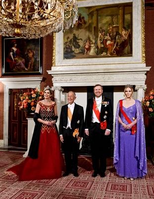 Incoming State Visit Portugal Day 1 State Banquet, Amsterdam, The Netherlands-stock-foto