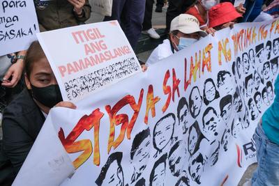 International Human Rights Day Protest 2024-stock-photo