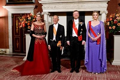 Incoming State Visit Portugal Day 1 State Banquet, Amsterdam, The Netherlands-stock-foto