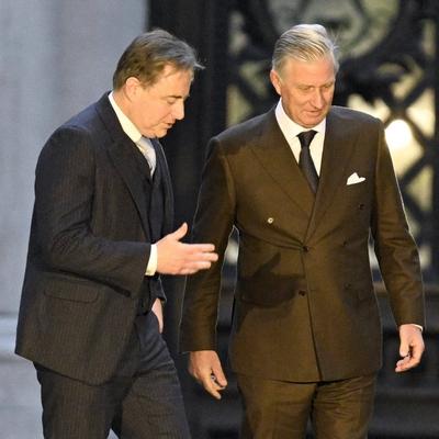 Consultations of King Philippe with informeur Bart De Wever 10/12/2024-stock-foto