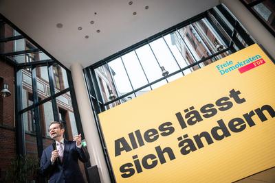 Kampagnenpr?sentation FDP zur Bundestagswahl 2025 ?-stock-foto