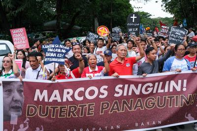 International Human Rights Day Protest 2024-stock-photo