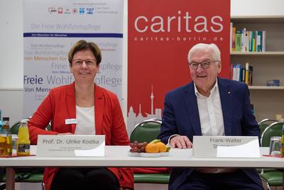 Bundespraesident Steinmeier besucht Caritas-Zentrale-stock-foto