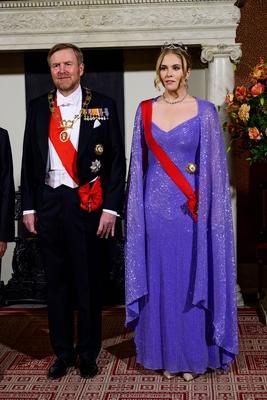 Incoming State Visit Portugal Day 1 State Banquet, Amsterdam, The Netherlands-stock-foto