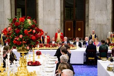 Incoming State Visit Portugal Day 1 State Banquet, Amsterdam, The Netherlands-stock-foto