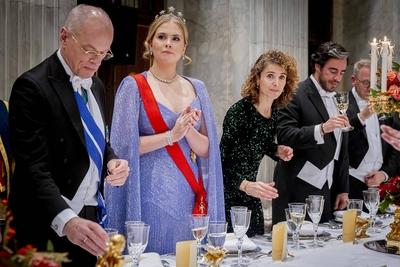 Incoming State Visit Portugal Day 1 State Banquet, Amsterdam, The Netherlands-stock-foto