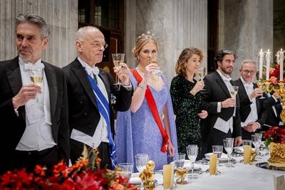 Incoming State Visit Portugal Day 1 State Banquet, Amsterdam, The Netherlands-stock-foto