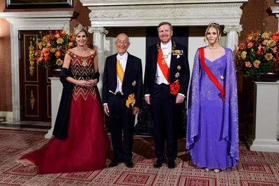 Incoming State Visit Portugal Day 1 State Banquet, Amsterdam, The Netherlands-stock-foto