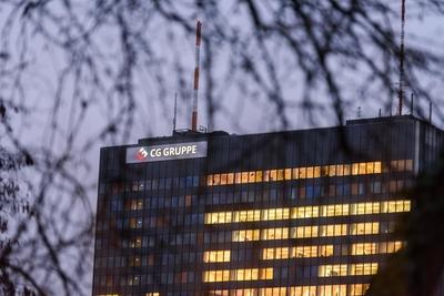 Feature CG Gruppe Deutschland, Berlin - 08.01.2020: Im Bild ist das Logo der CG Gruppe an einem Haus zu sehen. Berlin Be-stock-photo