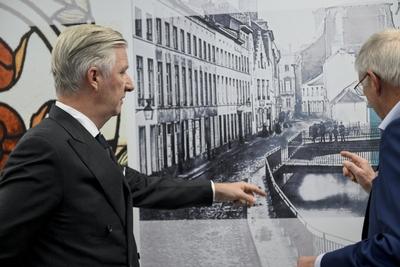 King Philippe Visits The Ag Insurance Head Office-stock-photo