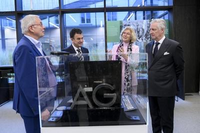 King Philippe Visits The Ag Insurance Head Office-stock-photo