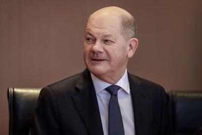 Olaf Scholz-stock-foto