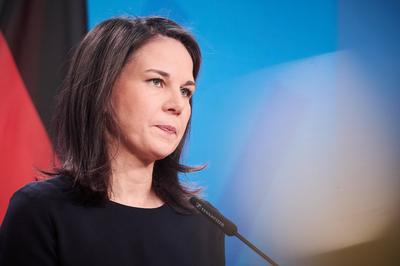 Berlin, Statement von Annalena Baerbock zur Lage in Syrien-stock-foto