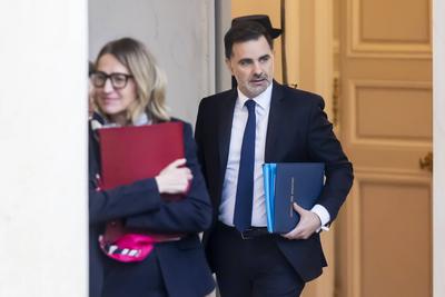 Weekly cabinet meeting at the presidential Elysee Palace-stock-photo