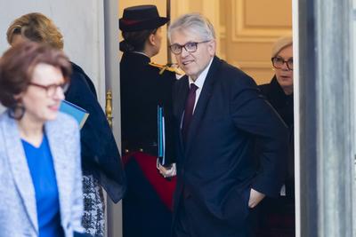 Weekly cabinet meeting at the presidential Elysee Palace-stock-photo