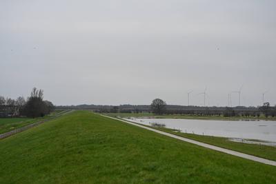 Der Fluss Ems tritt ?bers Ufer.-stock-foto