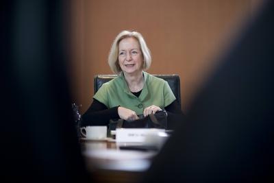 Johanna Wanka, Kabinett DEU, Deutschland, Germany, Berlin, 18.01.2017 Prof. Dr. Johanna Wanka, Bundesministerin fuer Bil-stock-foto