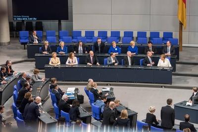 Berlin Politik Deutscher Bundestag 19 Sitzung des Deutschen Bundestag am Mittwoch den 14 Maerz 201-stock-photo