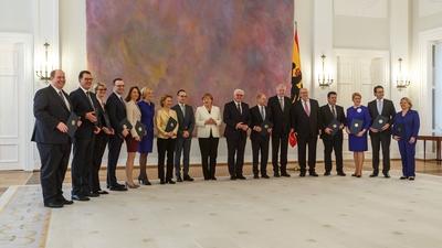 DEU Deutschland Berlin 14 03 2018 Ernennung der Mitglieder des neuen Bundeskabinetts durch den-stock-foto
