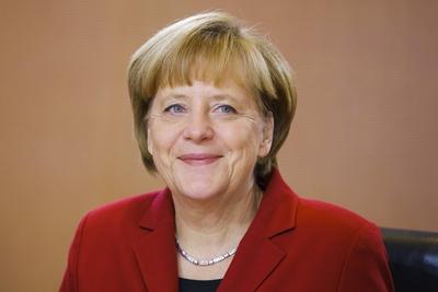 Bundeskanzlerin Angela Merkel CDU zu Beginn einer Kabinettsitzung Berlin 22 10 2014 Berlin Deut-stock-foto