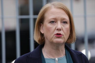 Lisa Paus, Bundesministerin f?r Familie, Senioren, Frauen und Jugend , Deutschland, Berlin, Bundeskanzleramt, Nach Kabin-stock-foto
