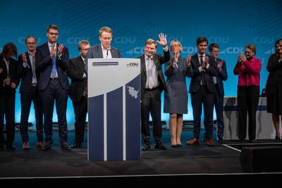 Neum?nster, 11.12.2024, Landesvertreterversammlung der CDU Schleswig-Holstein und Einstimmung auf die Bundestagswahl 202-stock-foto