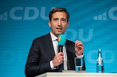 Neum?nster, 11.12.2024, Landesvertreterversammlung der CDU Schleswig-Holstein und Einstimmung auf die Bundestagswahl 202-stock-foto