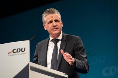 Neum?nster, 11.12.2024, Landesvertreterversammlung der CDU Schleswig-Holstein und Einstimmung auf die Bundestagswahl 202-stock-foto