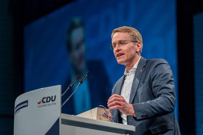 Neum?nster, 11.12.2024, Landesvertreterversammlung der CDU Schleswig-Holstein und Einstimmung auf die Bundestagswahl 202-stock-foto