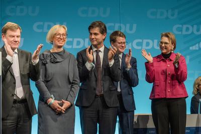 Neum?nster, 11.12.2024, Landesvertreterversammlung der CDU Schleswig-Holstein und Einstimmung auf die Bundestagswahl 202-stock-foto