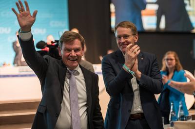 Neum?nster, 11.12.2024, Landesvertreterversammlung der CDU Schleswig-Holstein und Einstimmung auf die Bundestagswahl 202-stock-foto