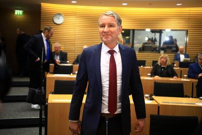 Th?ringer Landtag Wahl des Ministerpr?sident zur 8. Wahlperiode in Erfurt-stock-photo