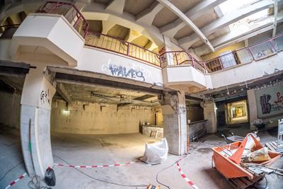 Pressef?hrung Baustelle Naturkundemuseum-stock-foto