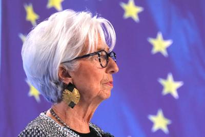 12.12.2024, Frankfurt, DEU Pressekonferenz der Europaeischen Zentralbank, ECB, Christine Lagarde, Praesidentin der Europ-stock-foto