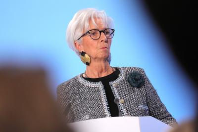 12.12.2024, Frankfurt, DEU Pressekonferenz der Europaeischen Zentralbank, ECB, Christine Lagarde, Praesidentin der Europ-stock-foto