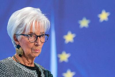 Pressekonferenz der Europaeischen Zentralbank nach der EZB Ratssitzung-stock-foto