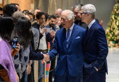King Charles at Battersea Power Station development  in London-stock-photo