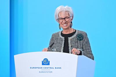 Europ?ische Zentralbank. Pressekonferenz.-stock-foto