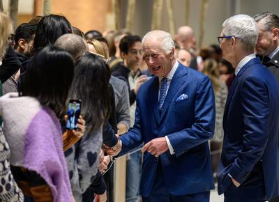King Charles at Battersea Power Station development  in London-stock-photo