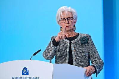 Europ?ische Zentralbank. Pressekonferenz.-stock-foto