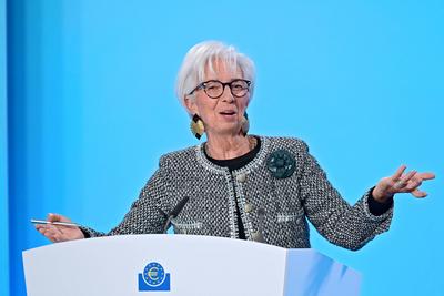 Europ?ische Zentralbank. Pressekonferenz.-stock-foto