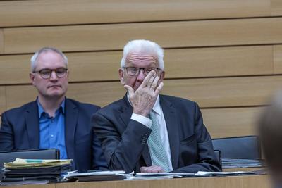 Winfried Kretschmann, Ministerpr?sident, Gr?ne. Auftaktsitzung zur Beratung des Doppelhaushalts f?r die Jahre 2025/2026.-stock-foto