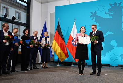 Plenum Thueringer Landtag-stock-foto