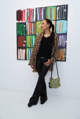 NOAH BECKER MY FIRST WORD WAS BALL VERNISSAGE, Barbara Becker kam extra aus Miami eingeflogen mit ihrer neuen Handtasche-stock-photo