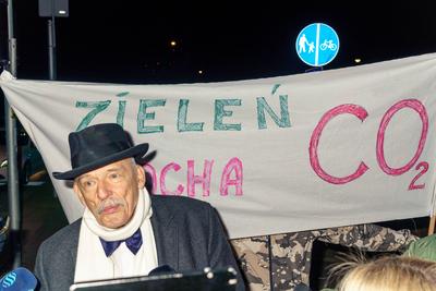Several hours of blockade of one of the most important roads in Warsaw by the Last Generation.-stock-foto