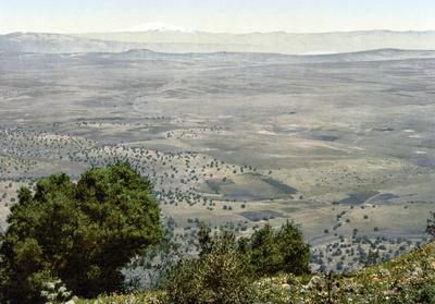 Berg Hermon und Ebene von Tabor, Heiliges Land, Libanon und Syrien, um 1890, Historisch, digital restaurierte Reprodukti-stock-foto